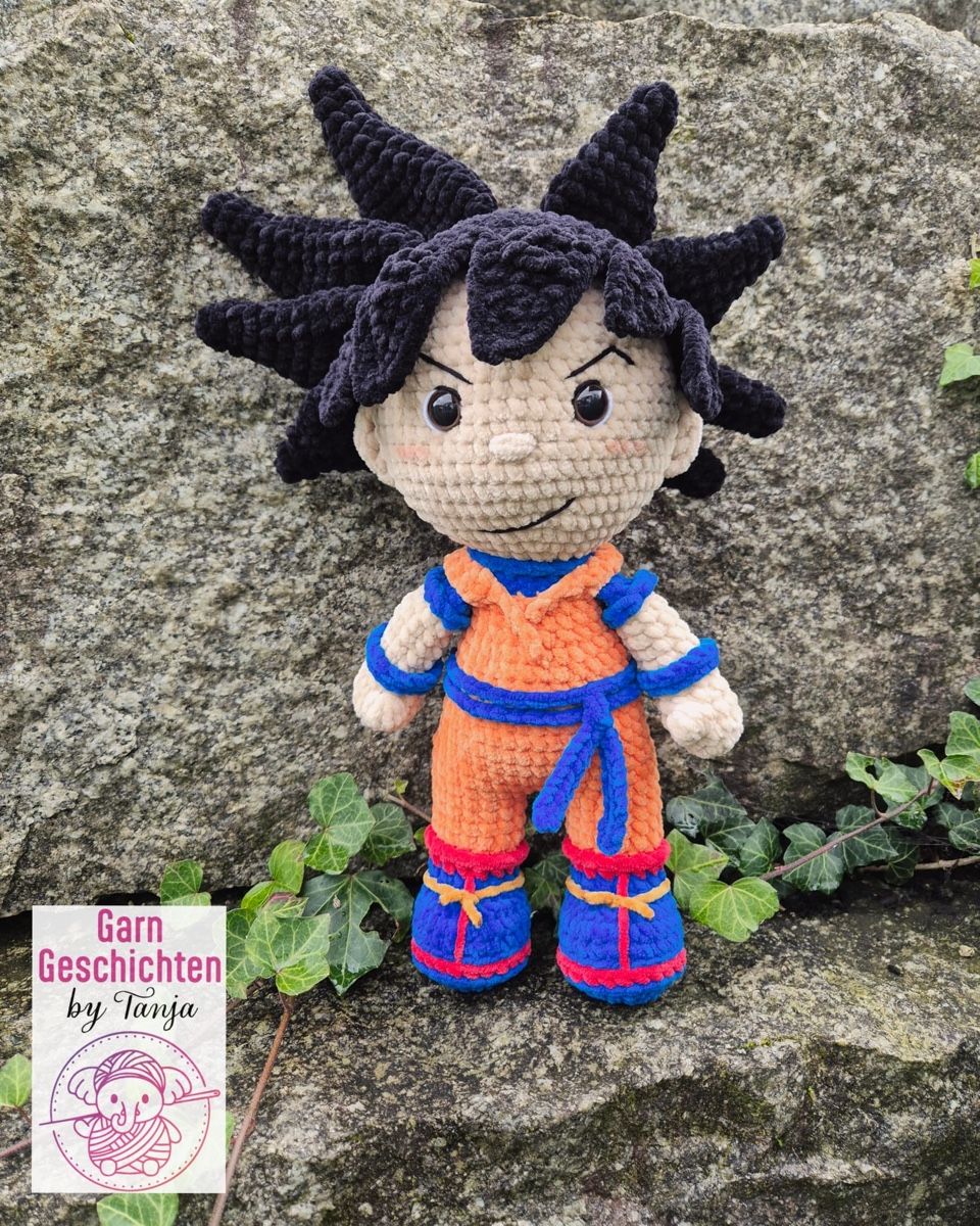 Giocattoli: Handgehäkelter Goku – Nuovo e nell'imballaggio originale da Laufen venduto da AnnaBlunschi