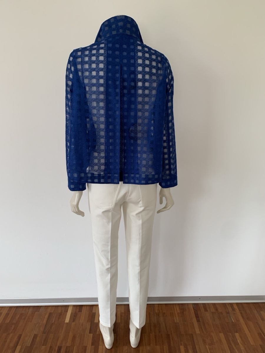 Akris Giacche: AKRIS -100 years Kollektion: Extravaganter blauer Blazer, 36 – Nuovo (secondo la descrizione) da Luzern venduto da designluzern 2