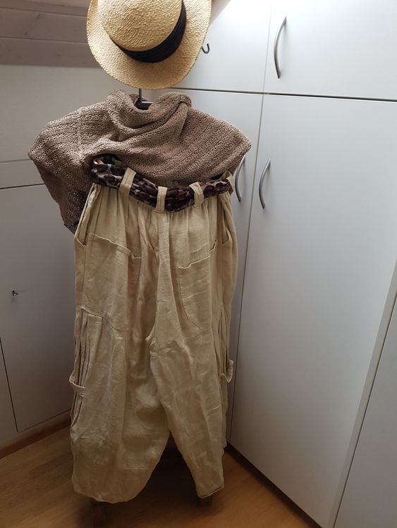 Lagenlook Damen Sommerkleid Aus 100% Leinen - Lang, Mit Tasche, Größe Plus 18-22