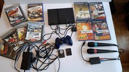 Playstation 2 mit Sing Star und viel Zubehör
