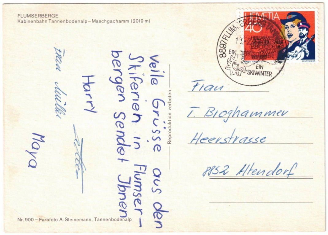 Cartoline postali: Flumserberg - 5 Bild AK – Usato da Binningen venduto da Mountainrider 1