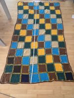 Handgestrickte Patchwork-Decke  / 2.4 kg Wolle