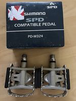 Automatische Velo-Flachpedale MTB Shimano m324 spd Aluminium