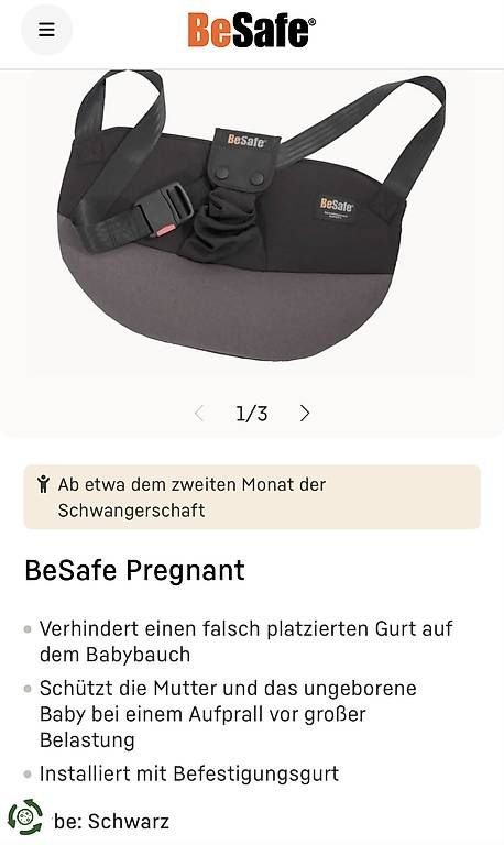 Cinture di sicurezza: BeSafe Schwangerschafts-Autogurt – Usato da Grenchen venduto da jasi.wid 1