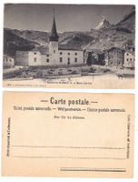 Zermatt, l'église et le Mont-Cervin