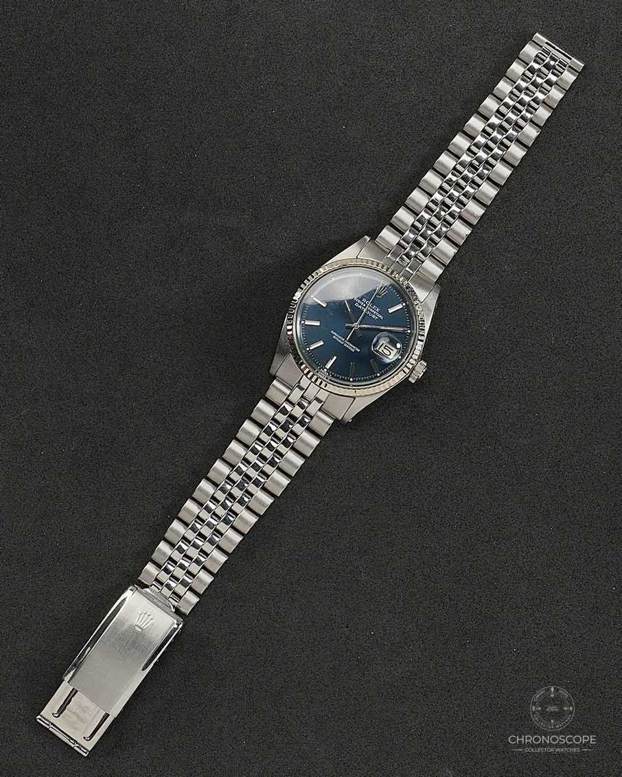 Rolex Orologi: Rolex Vintage Datejust Ref. 1601 from 1971 with blue pie-pan – Usato da Luzern venduto da ChronoScope6004 3