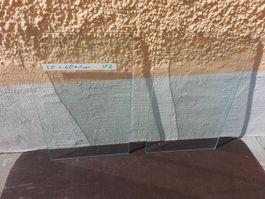 2 Stk. Glasplatten, 38 x 60 x 1cm