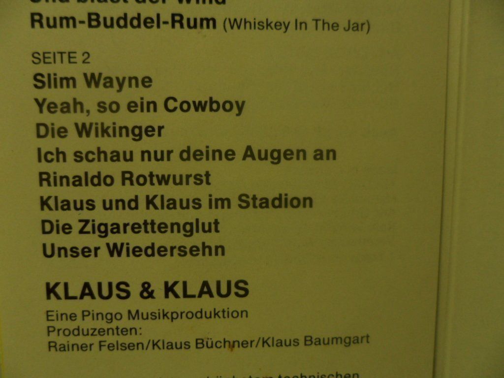 Kompaktkassetten: KLAUS & KLAUS  WIR FEIERN WIEDER FESTE – Neu (gemäss Beschreibung) aus Langnau i. E. von gf2_29jt 2