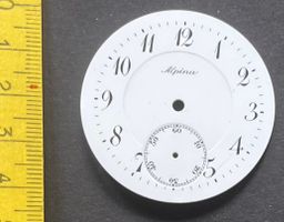 Alpina Zifferblatt für Taschenuhr Emaille Vintage