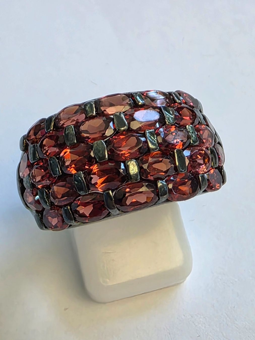 Anelli: Ring Granat oval Silber 925 Grösse 63 Neu – Nuovo (secondo la descrizione) da Zürich venduto da Bieter04 8