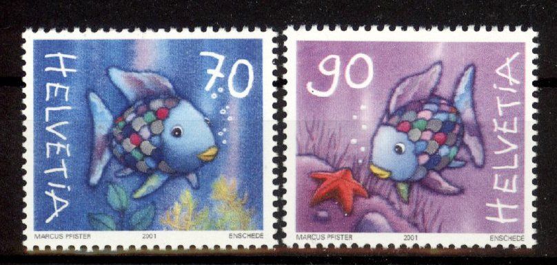Alle Briefmarken: 2001, Sondermarken Regenbogenfisch ** – Gebraucht aus Willisau von Vollstempel