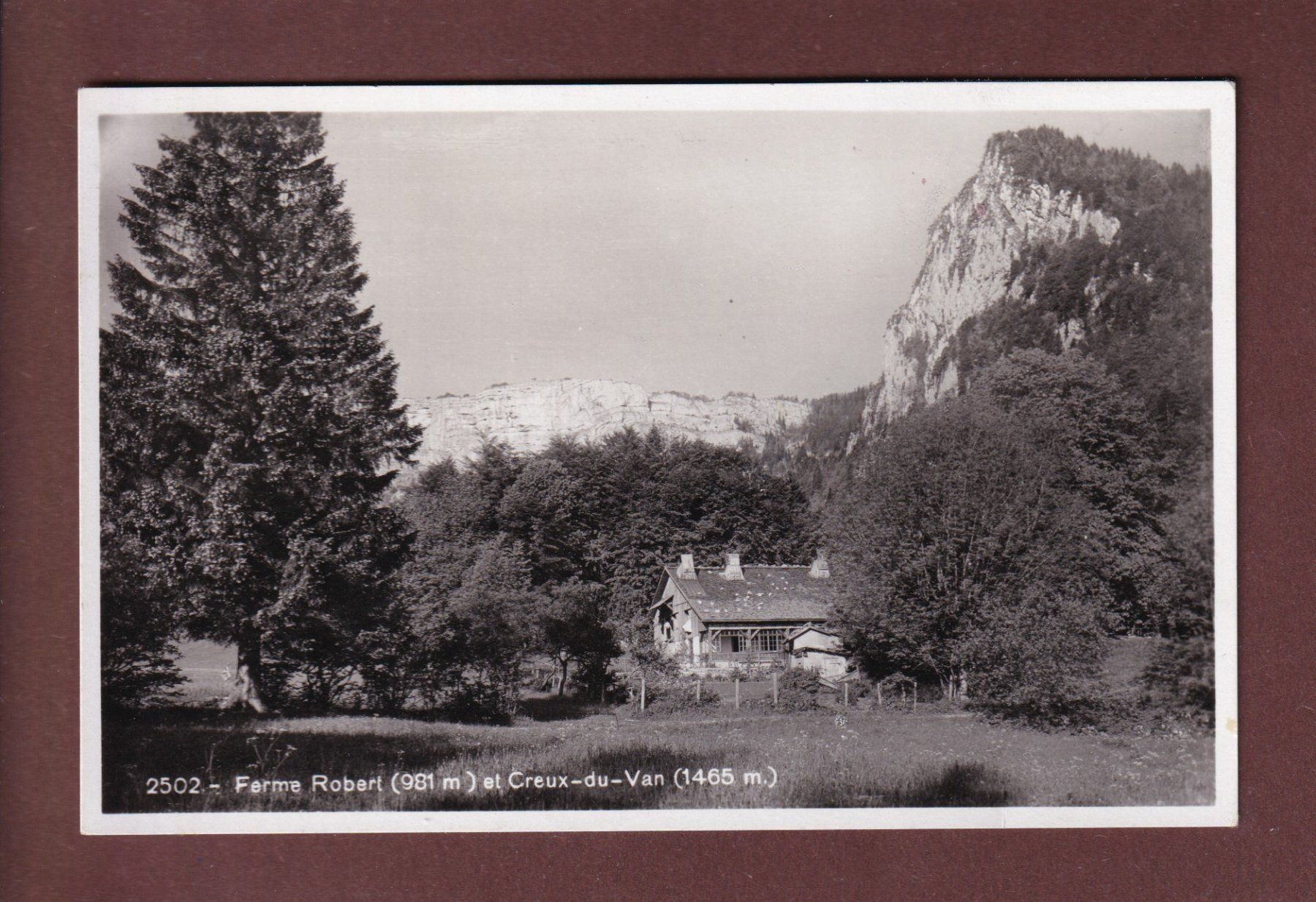 Ansichtskarten: FERME ROBERT - Creux-du-Van – Gebraucht aus Pully von nicecards-shop