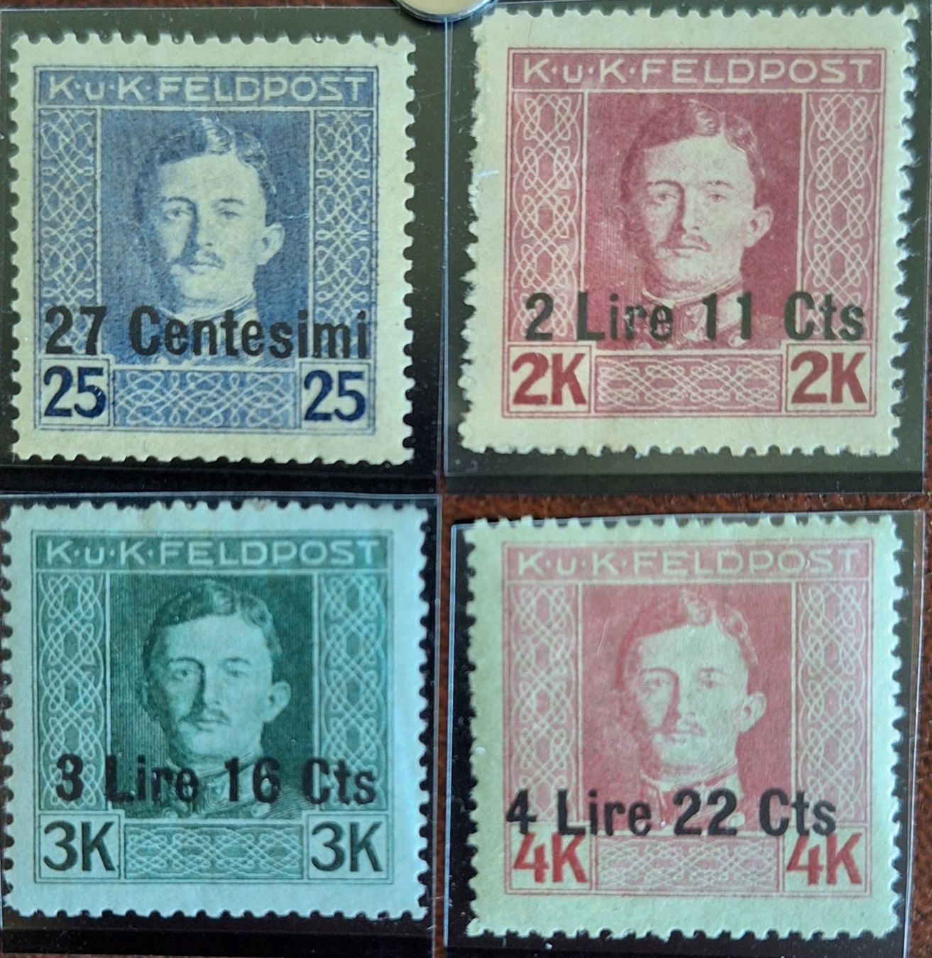 Tutti i francobolli: Lot de 4 timbres K.u.K. Feldpost – Nuovo (secondo la descrizione) da Genève venduto da JLV01