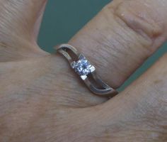 Ring 925 Silber mit synthetischem Stein