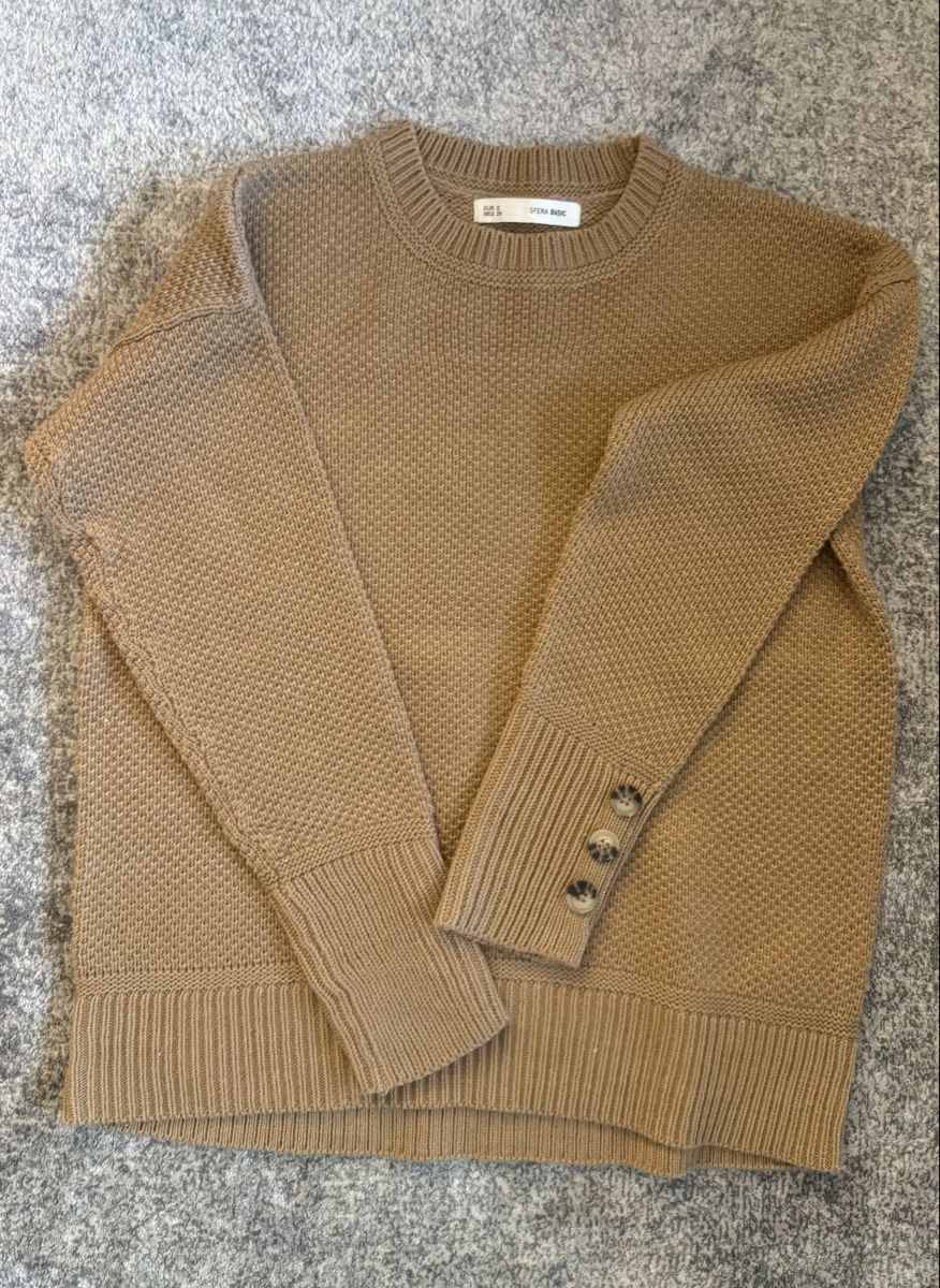 Pullover & Sweatshirts: Sfera Basic Beige Knit Sweater, Size S, Fall Essential – Neu (gemäss Beschreibung) aus Montreux von jvo_vg8n