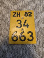  Töffli Nummernschild ZH 82 34 663