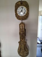 Wanduhr Echegut-Pideau Montaigul goldfarben antik