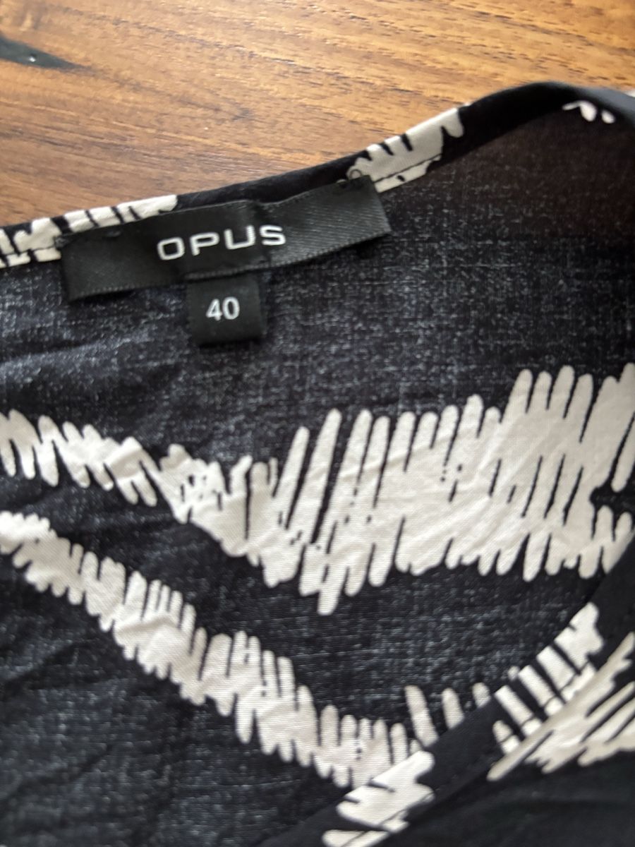 Opus Camicette: Opus Bluse, Gr. 40, Schwarz/Weiss gemustert – Usato da Rothenburg venduto da Momo1302 2