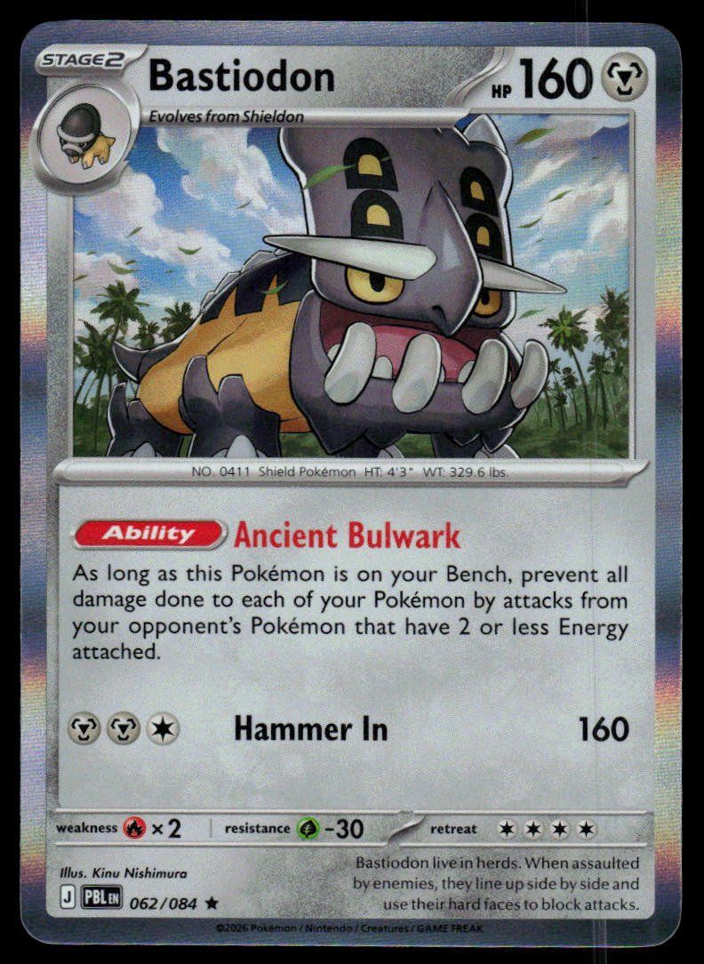 Pokémon Carte collezionabili: Pokemon Bastiodon 062/084 – Usato da Herisau venduto da Pokemon2025