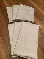 6 alte beige Tischtücher
