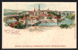 Litho Bern, Panoramablick auf die Stadt