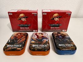 One Piece Card Game 2X OP-13 Display + 3X OP-13 Mini Tins