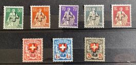 1938 Verwaltungsmarken Schwert - Wappenmuster ** 37-40/42-45