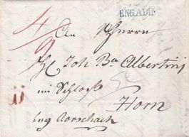 1829, Engadin / Zuoz, Faltbrief mit Inhalt nach Horn