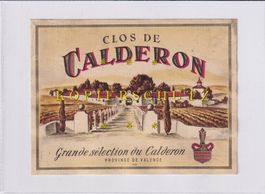 Etikette für Wein - Clos de Calderon /bd