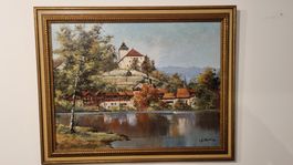 Oelgemälde Schloss Werdenberg - signiert Charles Martin
