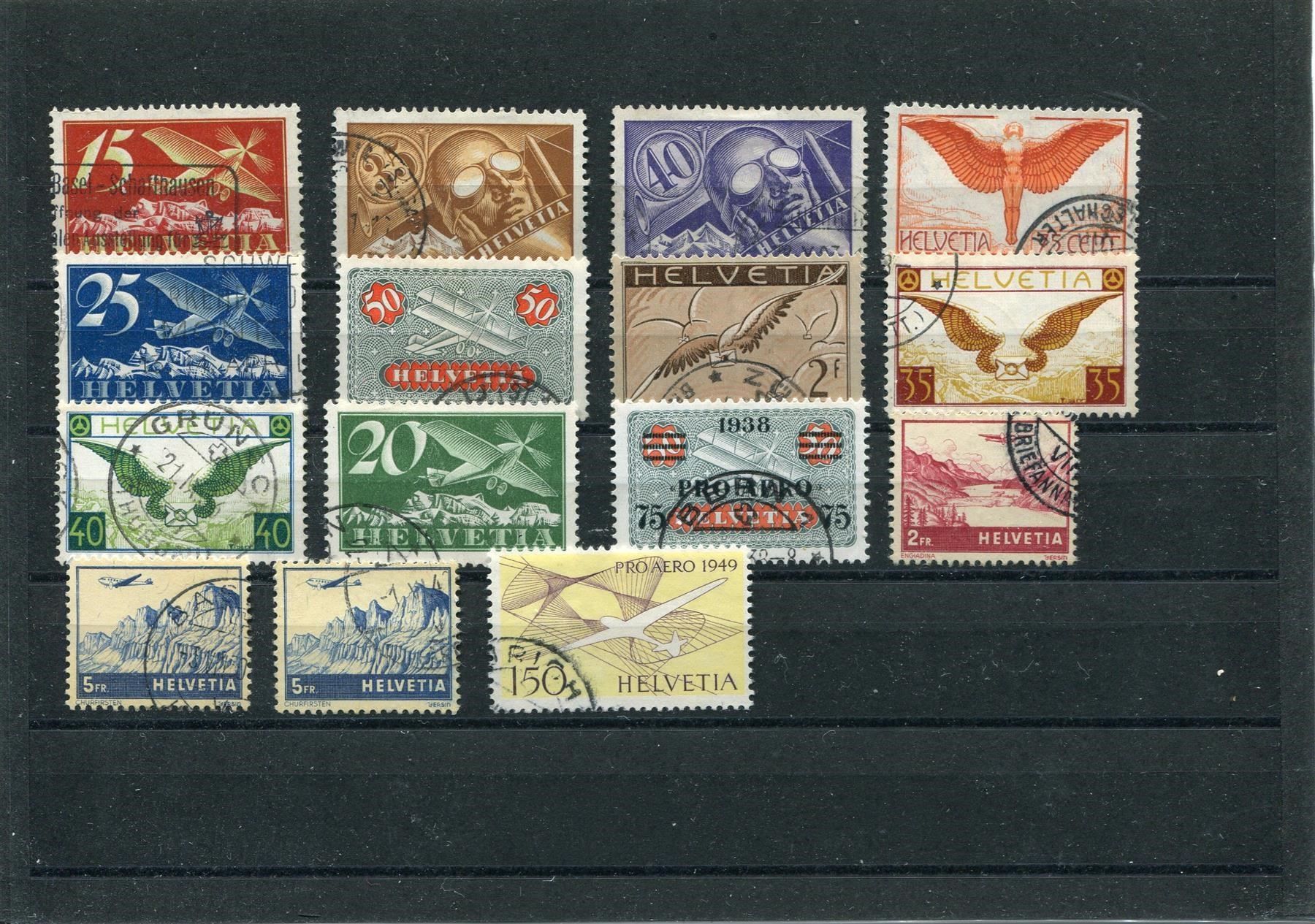 Tutti i francobolli: Flugpostmarken Lot gest. Kat. 849.-- – Usato da Winterthur venduto da Kyoung
