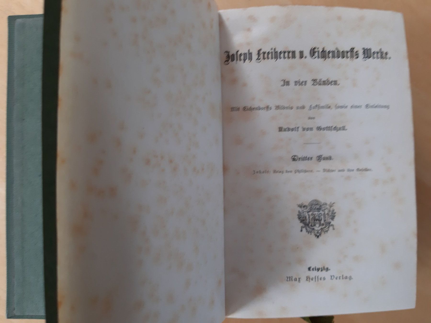 Bücher: Joseph Freiherr v. Eichendorffs Werke, 2 Bände, Antik – Gebraucht aus Rotkreuz von nigal 4
