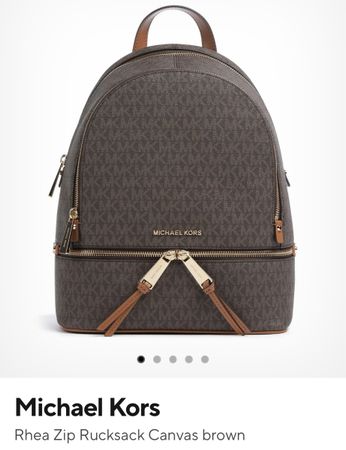Michael Kors Rhea Zip Rucksack Canvas brown,neuwertig