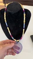 Bernstein-Kette mit Blatt, 50 cm