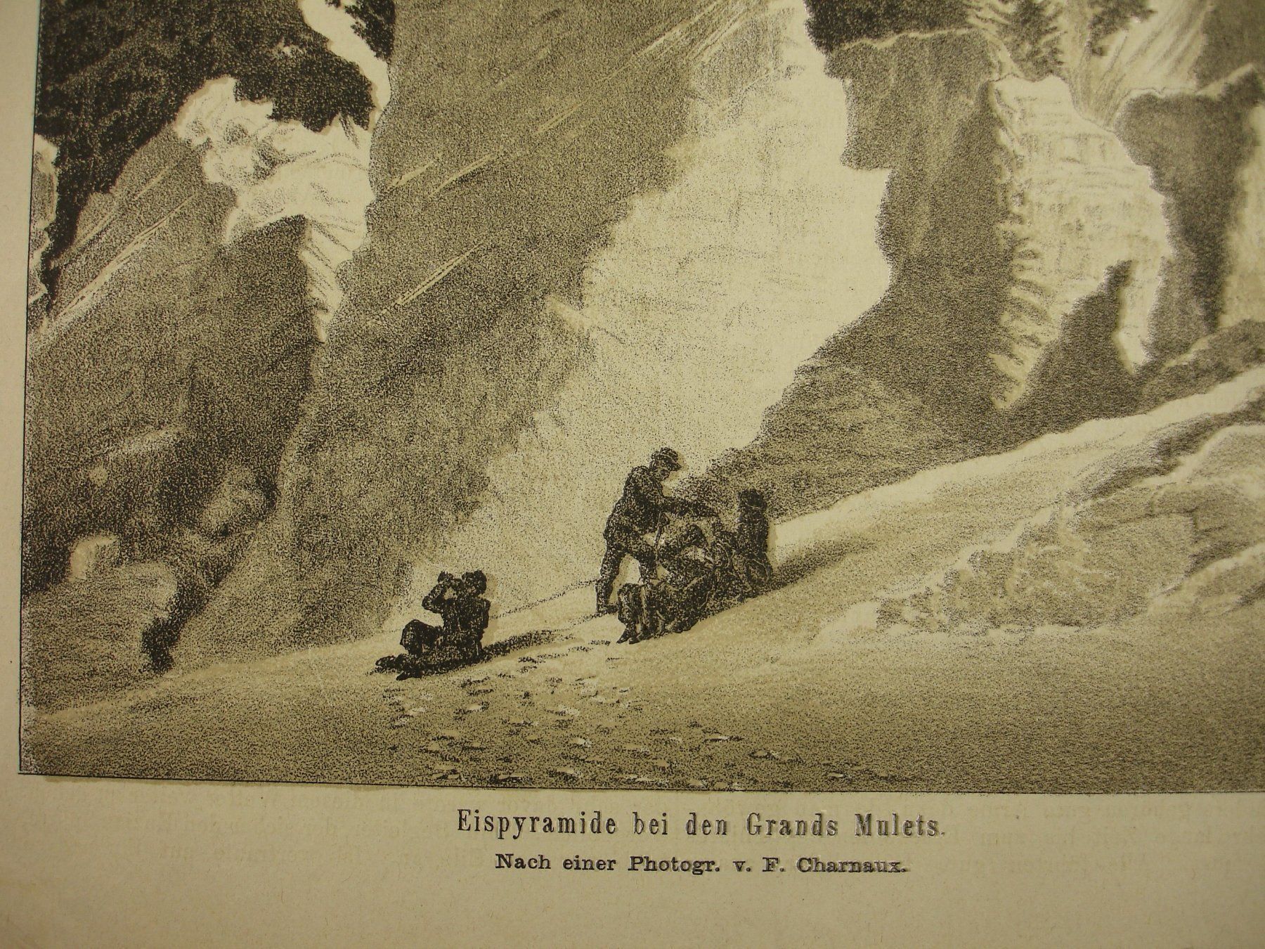 Arts picturaux & lithographies: GRAND MULETS EISPYRAMIDE, LITHO 1881 – D'occasion à Grüningen par Kartensammler 2