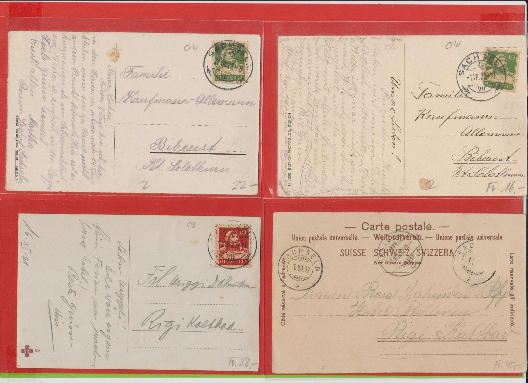 Cartoline postali: Sachseln  -  Lot von 16 alten Ansichtskarten ab 1900 – Usato da Vitznau venduto da Ropaku 3