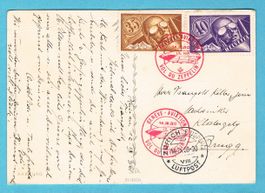 Zeppelinflug GENÈVE-ZÜRICH 14.IX.30 gute Frankatur. Ab Fr.1!