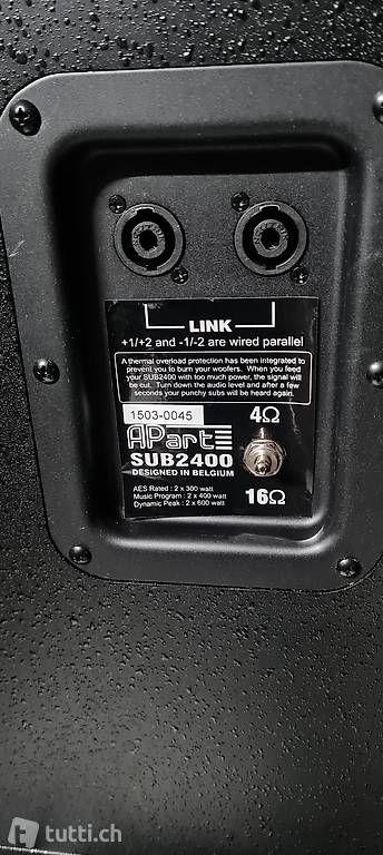 Lautsprecher: Apart Audio SUB2400-BL Subwoofer by Biamp Systems – Neu (gemäss Beschreibung) aus Wallisellen von Daijga 6