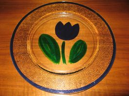 grosser Glas Tulpenteller