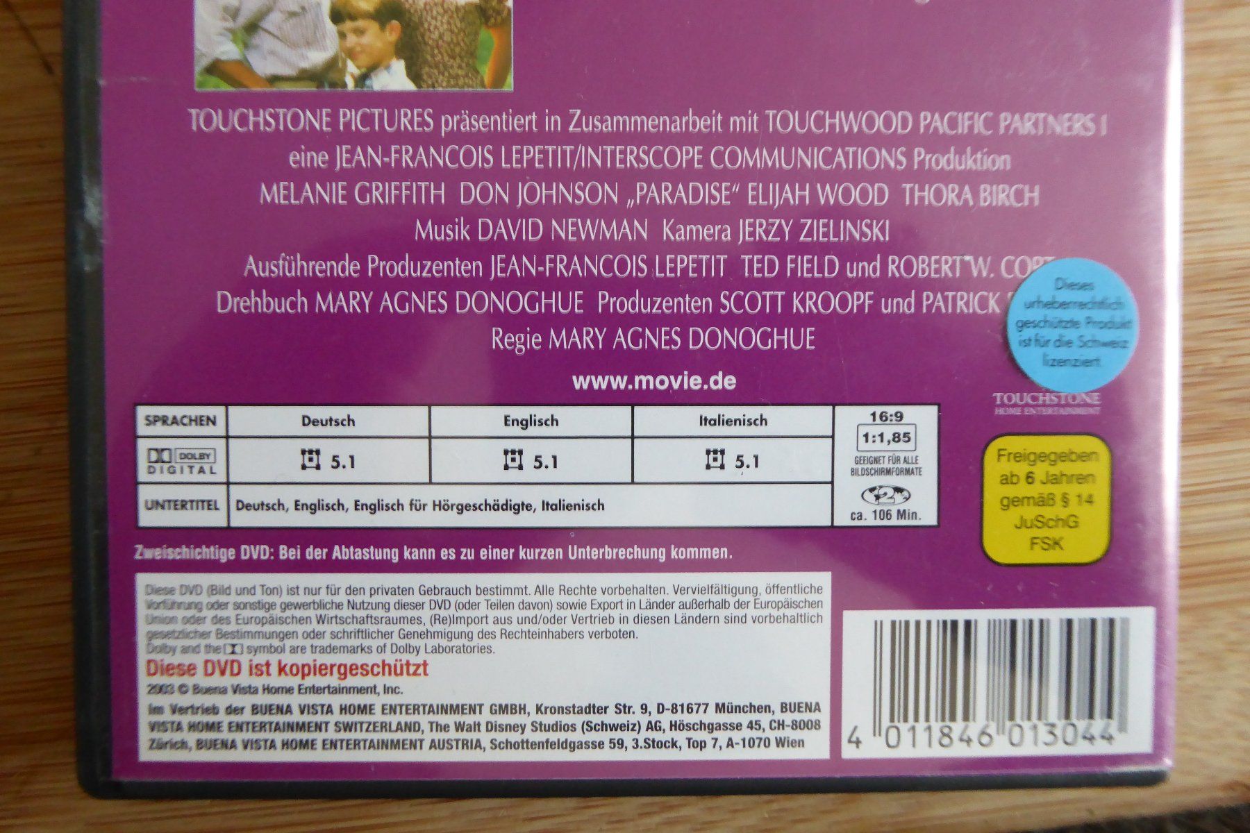 Tutti i DVDs: DVD Sommerparadies Melanie Griffith Don Johnson – Usato da Allschwil venduto da Summelsarium 3