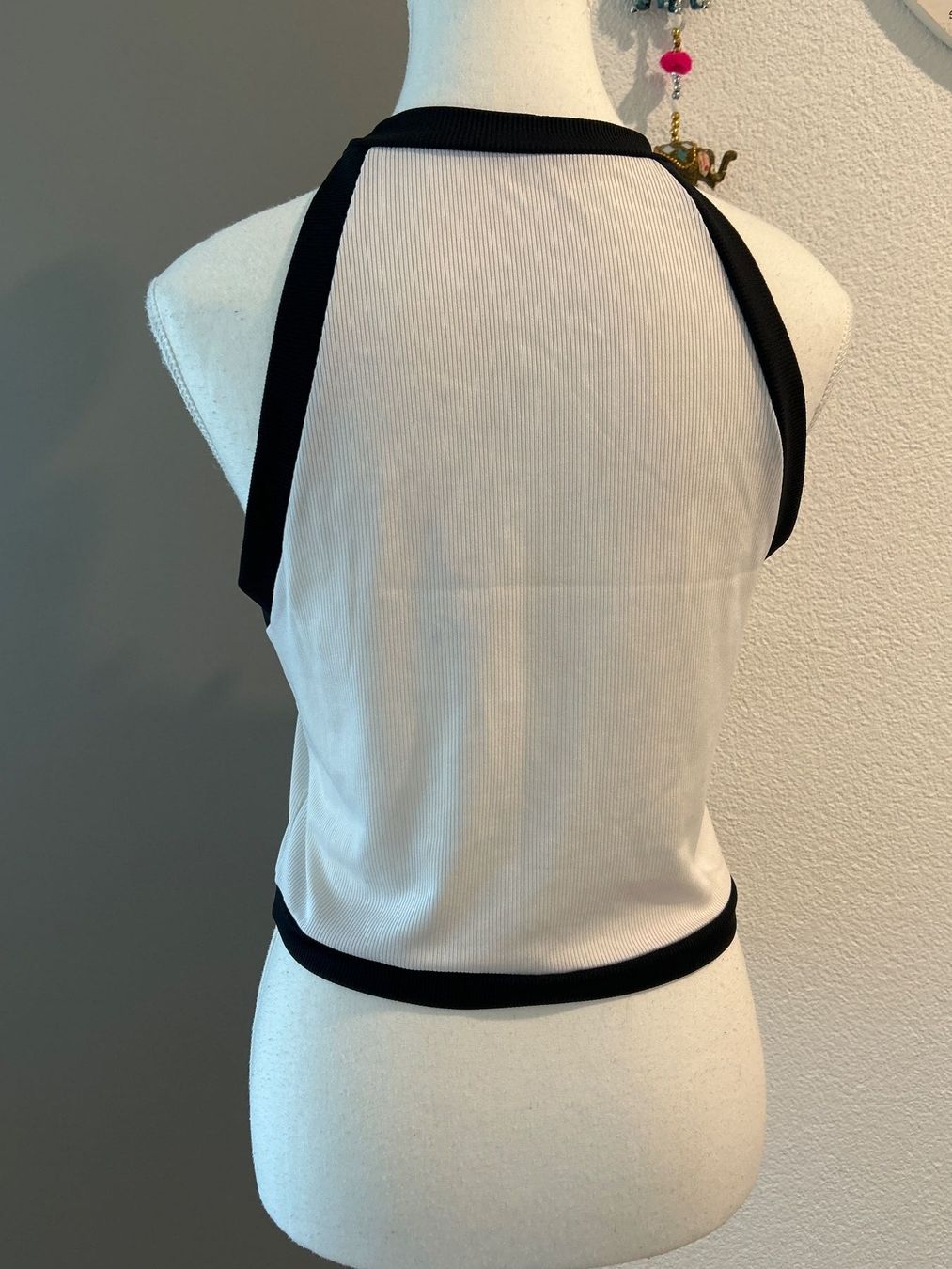 Tops: Damen Top weiss/schwarz Grösse L – Gebraucht aus Brunnen von Nala2929 5
