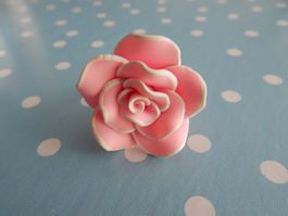 Hübscher Ring rosa Rose verstellbar & neu Fingerring Schmuck