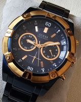 GUESS Chronograph mit Box elegante Herrenuhr 45mm