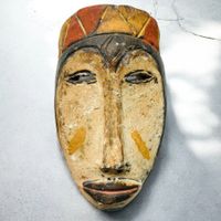 Masque céramique Idimu Lega Bwami cult mask Congo RDC