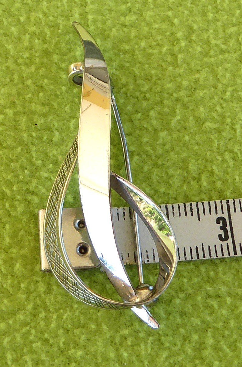 Spille & Fermagli: Silber Brosche 800 Silber rhodiniert um 1970 – Usato da Muri AG venduto da silvermouse007 2