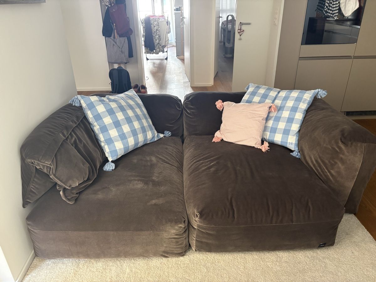 Vetsak Divani: Vetsak Couch Suede Brown – Usato da Zürich venduto da _luca_la