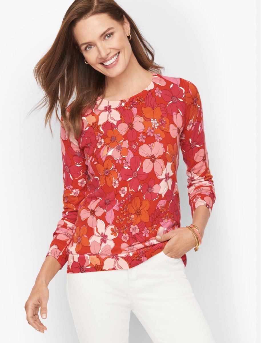 Maglioni & Felpe: Pull Talbots, fleurs multicolores, taille S  – Nuovo (secondo la descrizione) da Morges venduto da sandy069 6