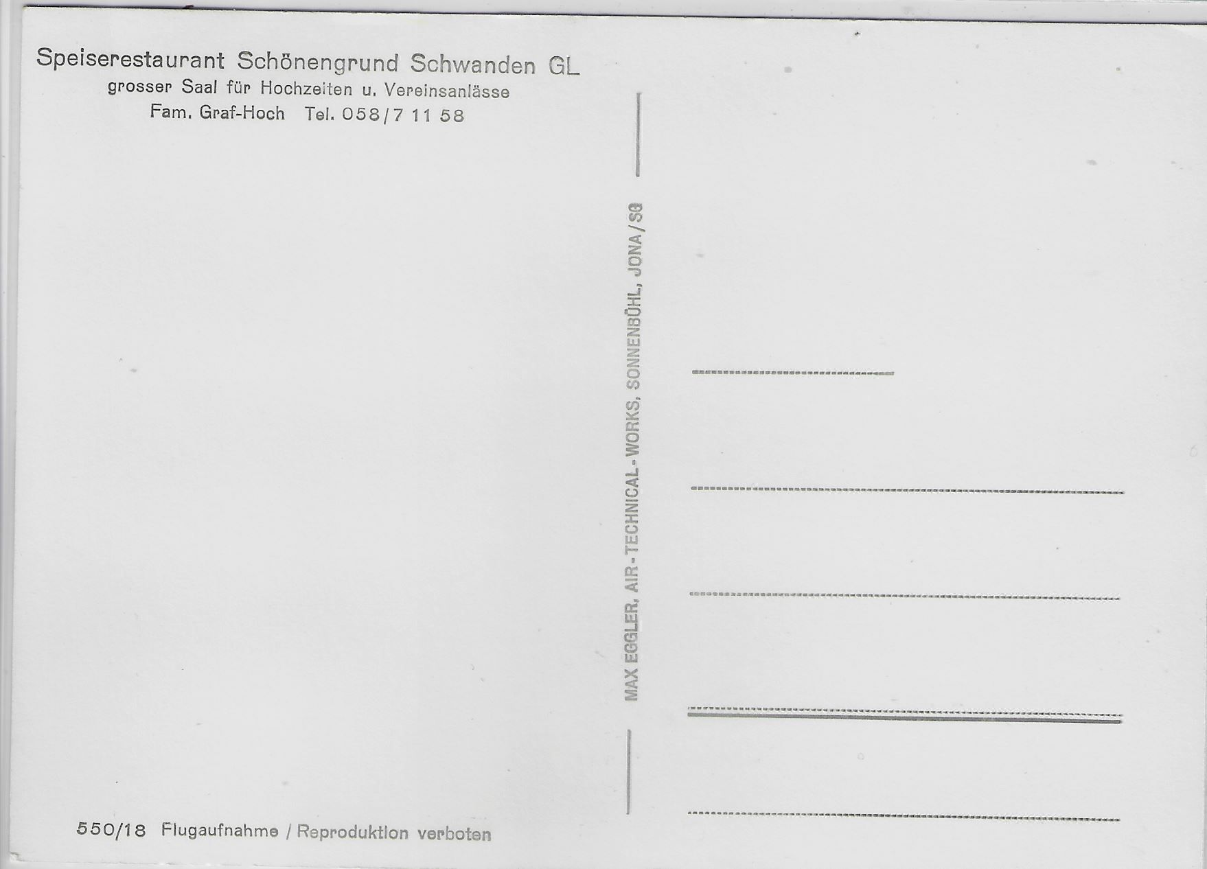 Cartoline postali: Flugaufnahme Restaurant Schönengrund – Antico da Ettingen venduto da Kartenplanet 1