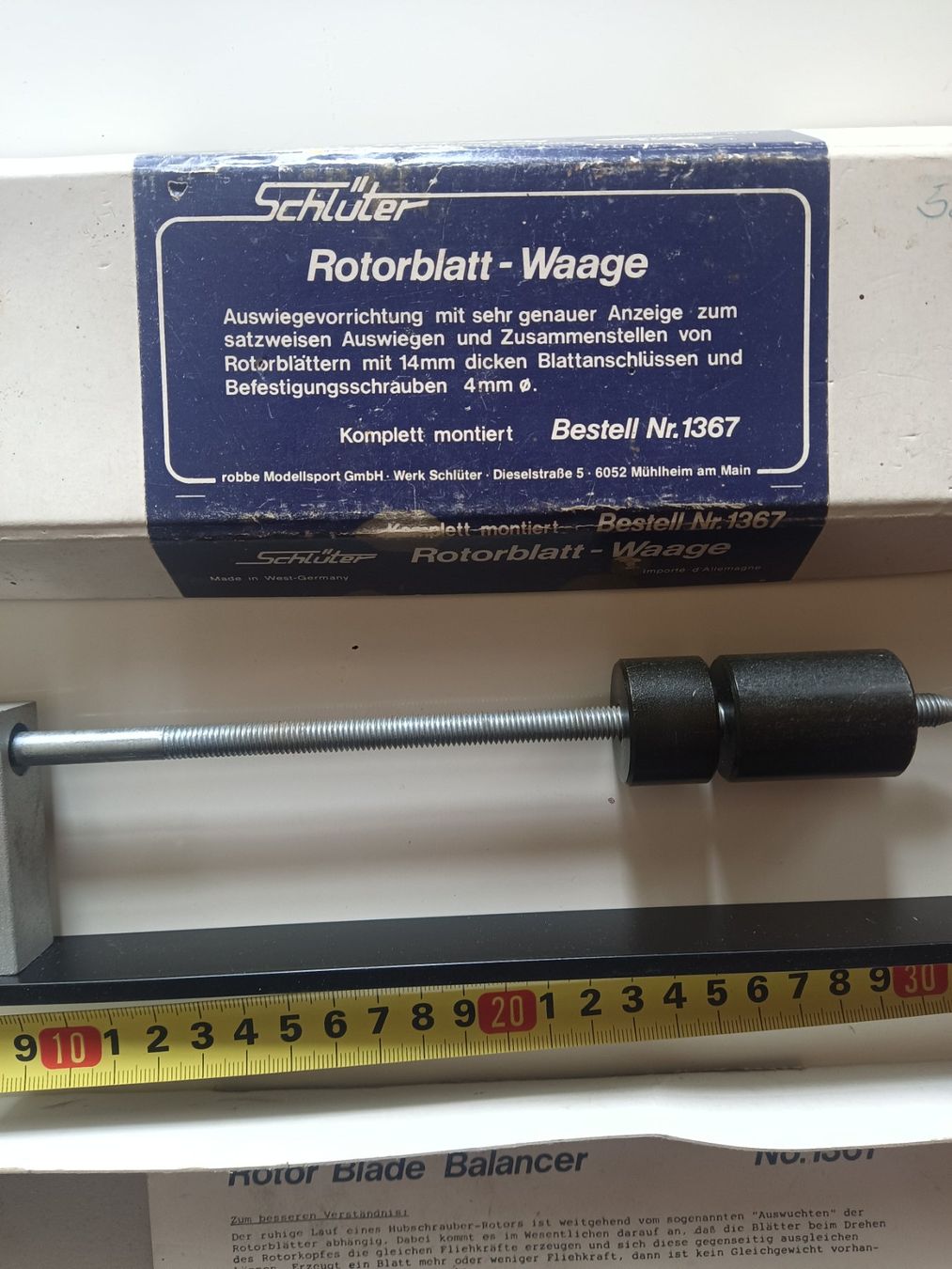 Modellismo RC: Schlüter Rotorblattwage – Usato da Mittelhäusern venduto da Steigerer3 1