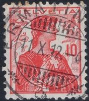 ERMATINGEN 11.X.12 - Vollstempel auf Helvetia Brustbild